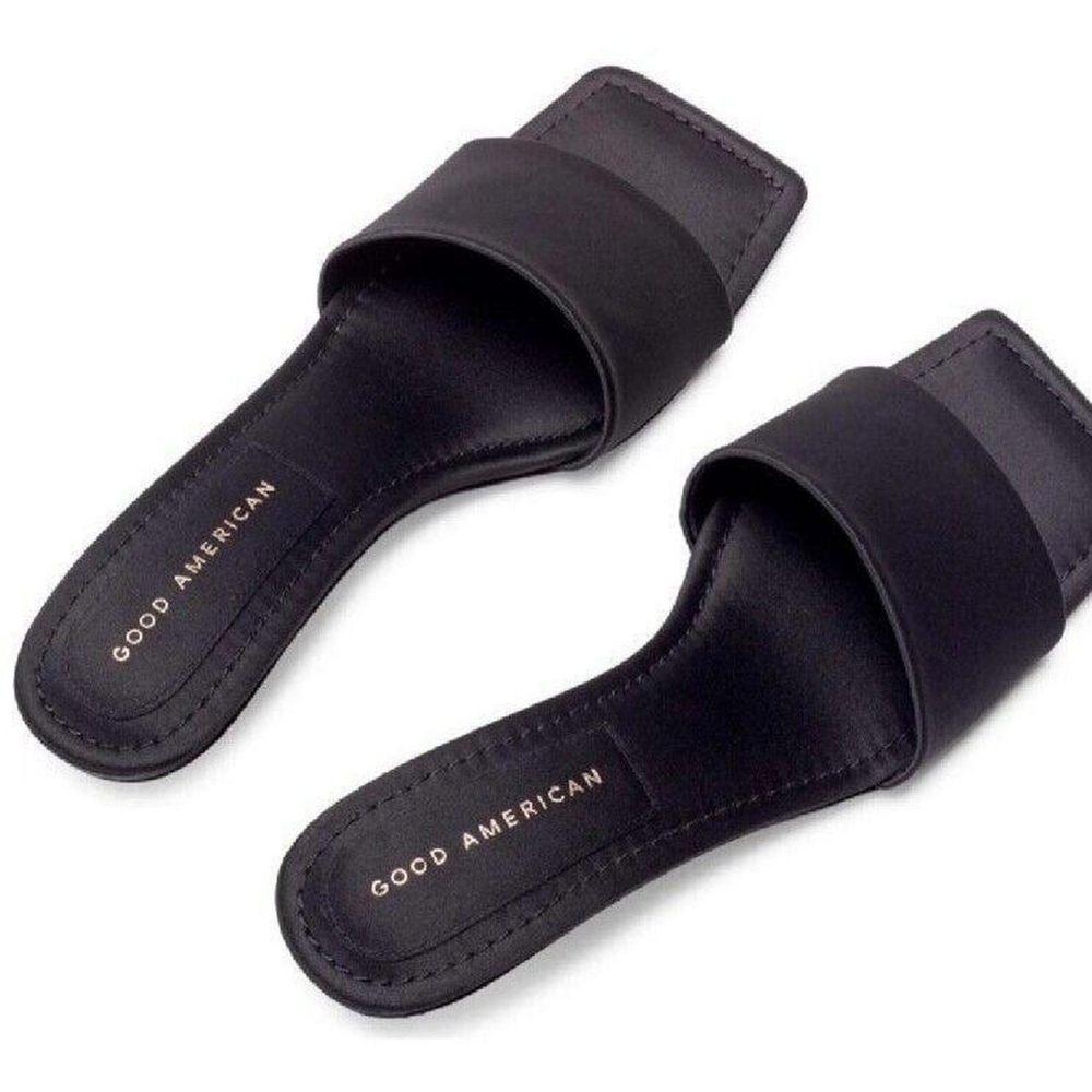 GOOD AMERICAN - Kickstand Slide Sandal - Black - Size 9 - Picture 3 of 7